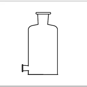 Borosilicate Bottles aspirator with outlet for stopper